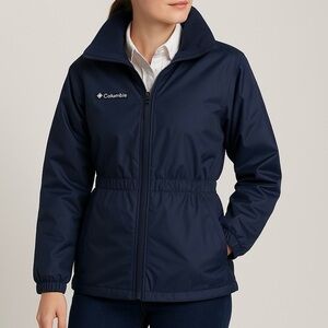 Columbia Jacket Sport Coat Full Zip Transition Season Wind Breaker Anorak Navy M